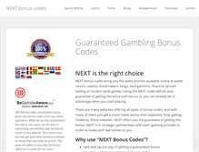 Tablet Screenshot of nextbonuscodes.com